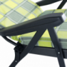 Sdraio Rodi carrello verde grigio scozzese robusta e confortevole