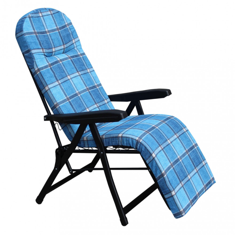 Sdraio Rodi modello automatico blu e azzurro scozzese