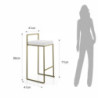 Sgabello Dodo Gold 46X46Xh96 Cm