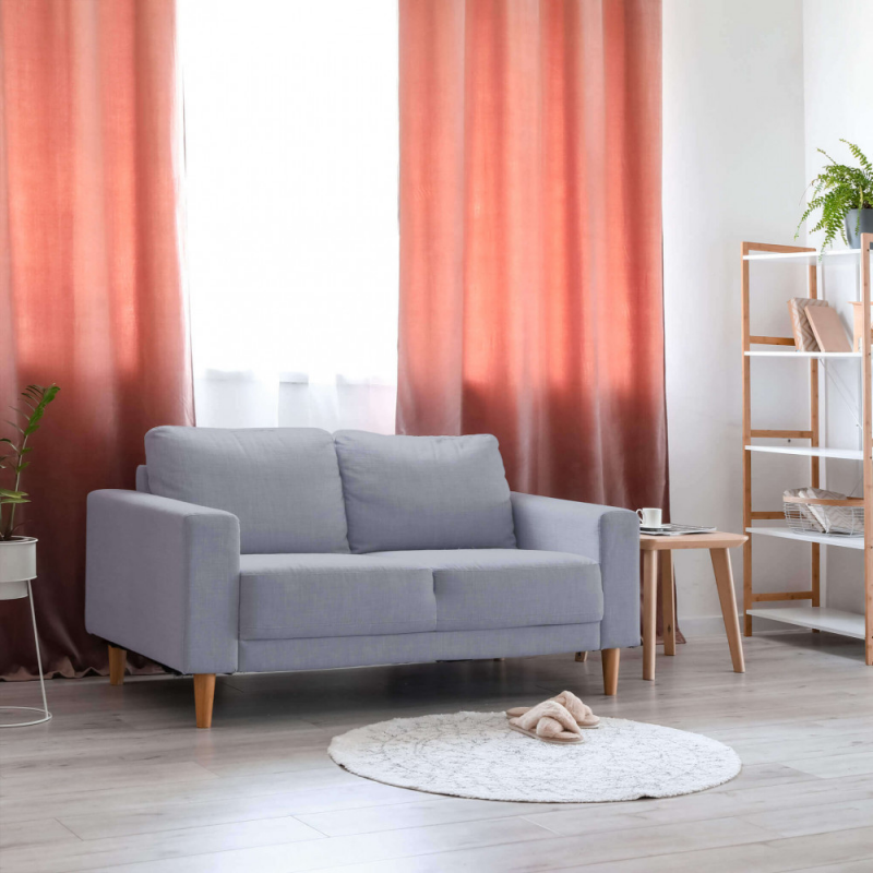 Divano 2 posti Ramsey beige moderno compatto per soggiorno