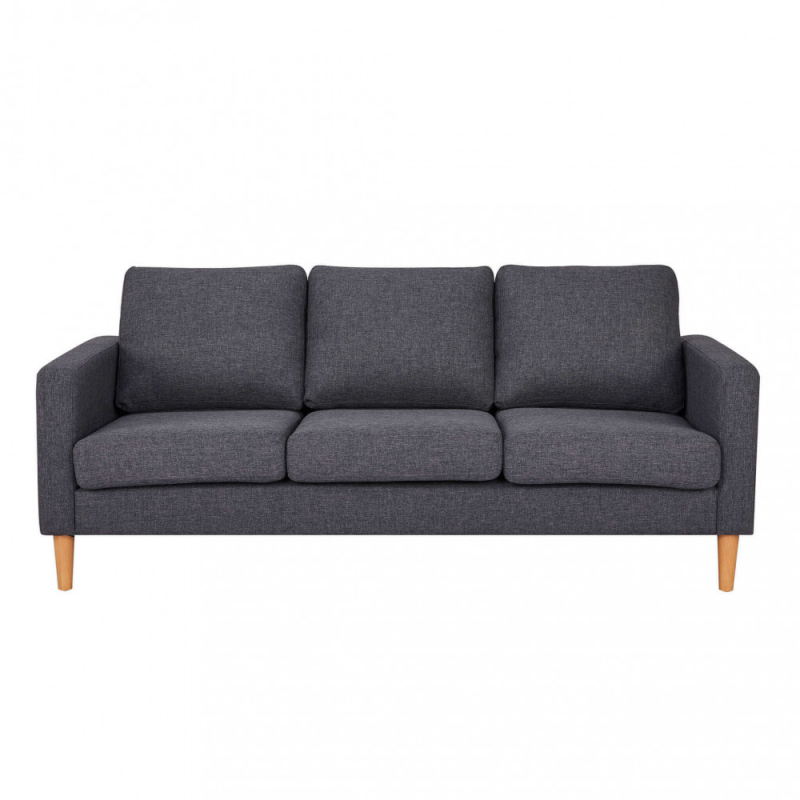 Divano 3 posti Ramsey grigio scuro moderno spazioso soggiorno