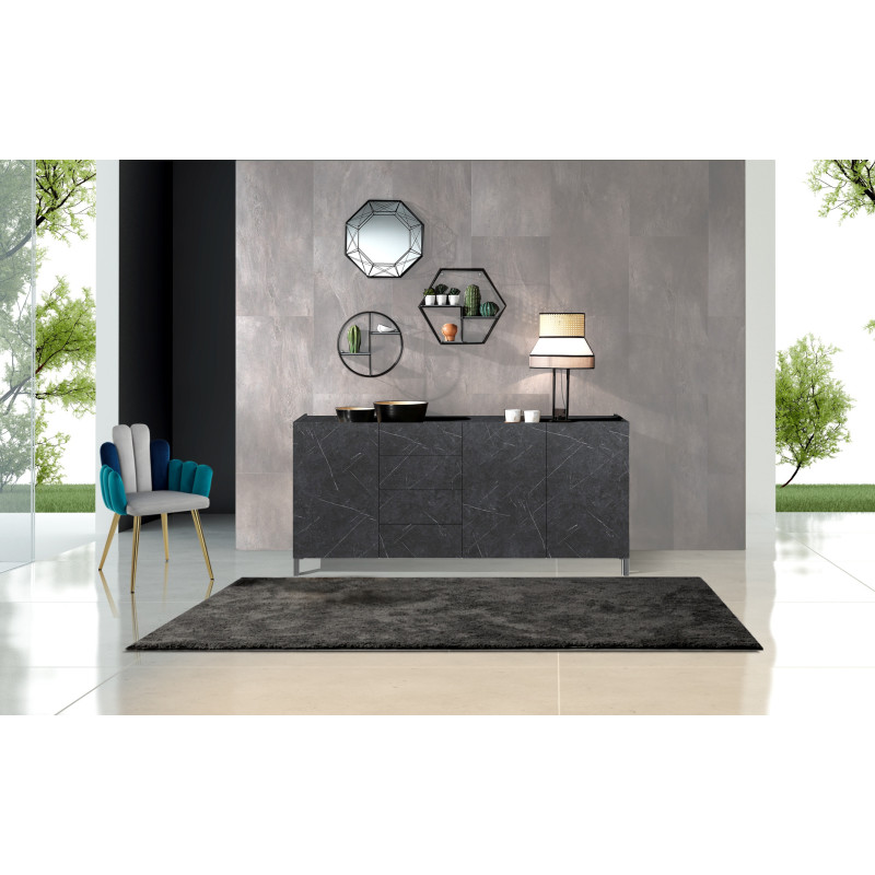 Madia Grande Eddy Black Marble 102 X 51 H.9 Cm