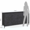Madia Grande Eddy Black Marble 102 X 51 H.9 Cm