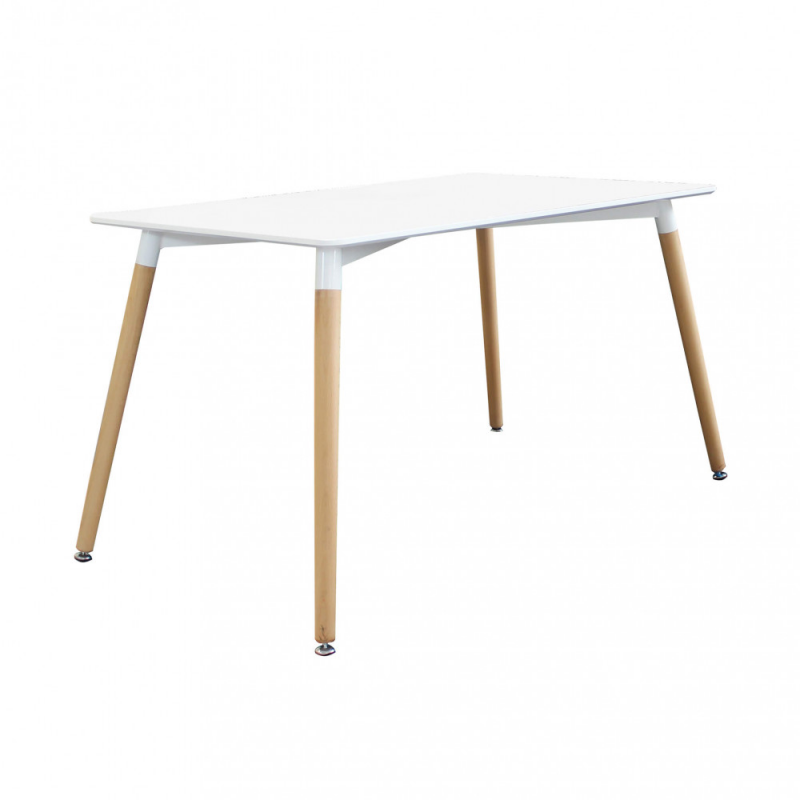 Tavolo Lione 140x80 bianco moderno per cucina e soggiorno