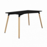Tavolo Lione 140x80 nero moderno per cucina e soggiorno
