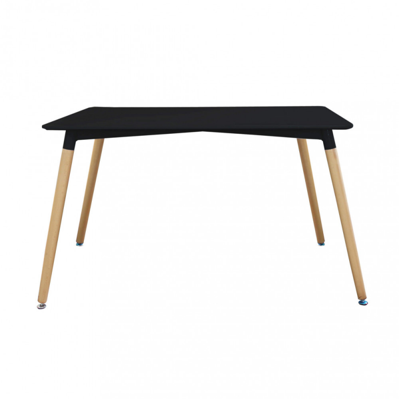 Tavolo Lione 140x80 nero moderno per cucina e soggiorno