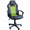 Poltrona da gaming Uncharted verde e nera ergonomica regolabile