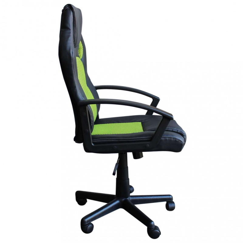 Poltrona da gaming Uncharted verde e nera ergonomica regolabile
