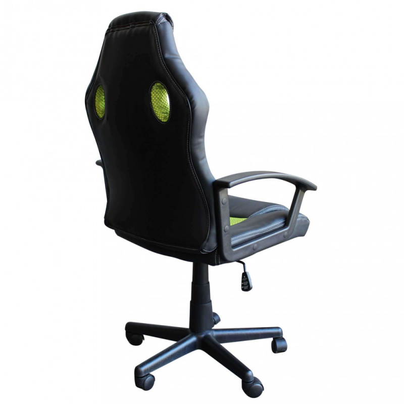 Poltrona da gaming Uncharted verde e nera ergonomica regolabile