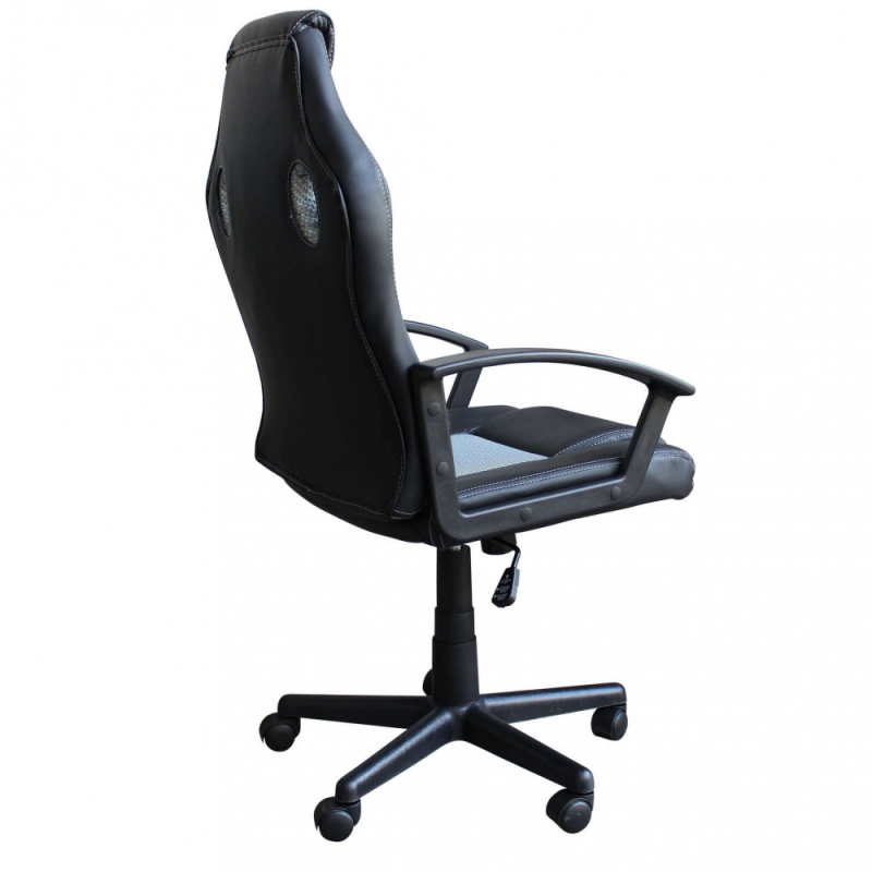 Poltrona da gaming Uncharted grigia e nera ergonomica regolabile