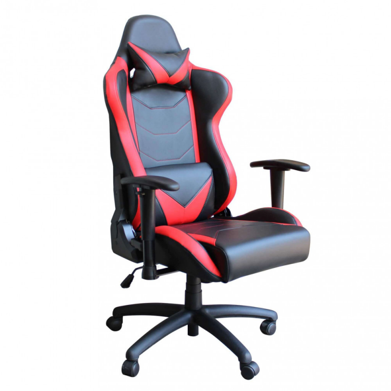 Poltrona da gaming Fallout rossa e nera ergonomica regolabile