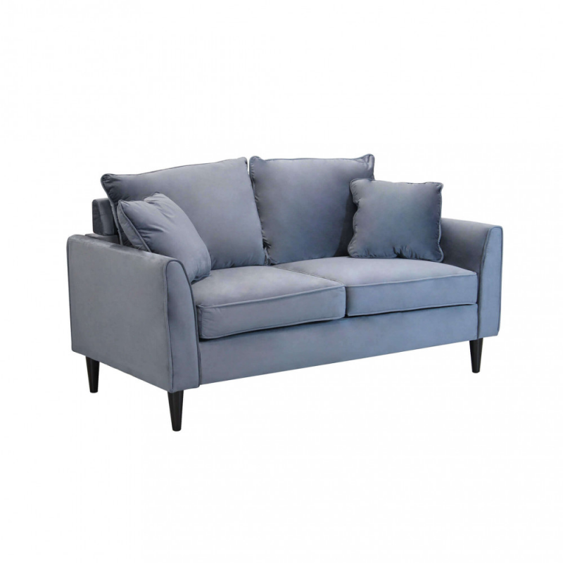 Divano 2 posti Chandler moderno grigio comfort per soggiorno