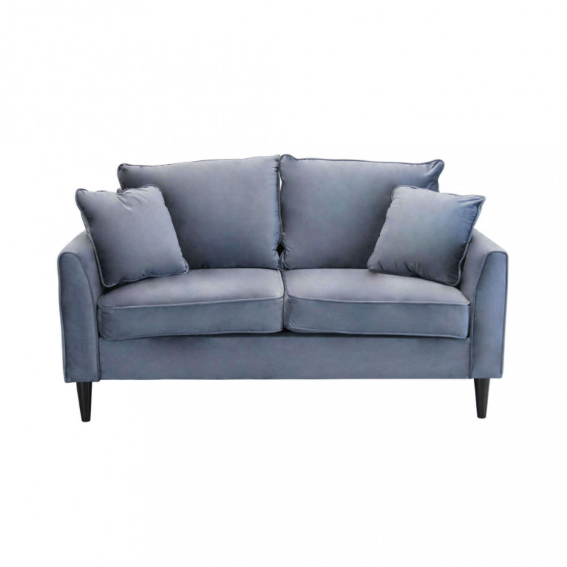 Divano 2 posti Chandler moderno grigio comfort per soggiorno