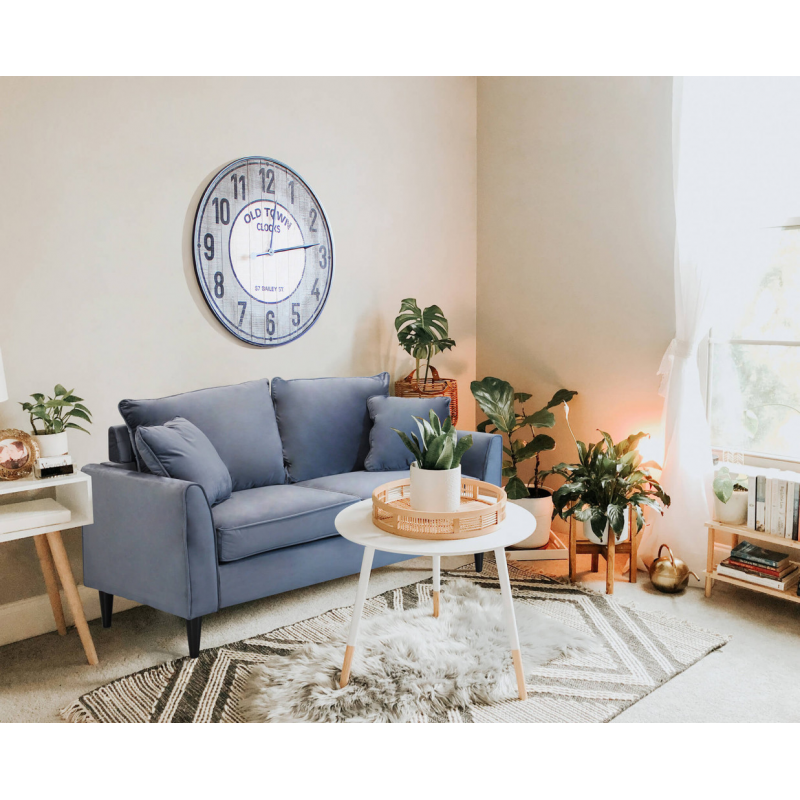 Divano 2 posti Chandler moderno grigio comfort per soggiorno