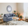 Divano 2 posti Chandler moderno grigio comfort per soggiorno