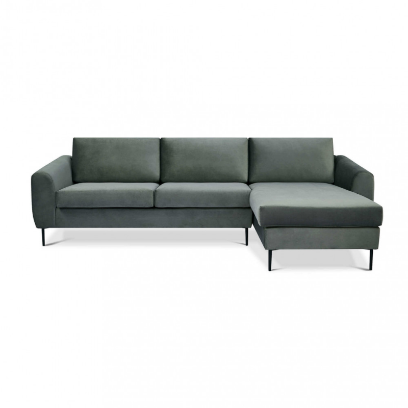 Divano con chaise longue Gregory moderno blu comfort soggiorno