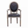 Set 2 Poltrone Constance ecopelle nera moderne per soggiorno
