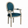 Set 2 poltrone Constance velluto blu moderne per salotto