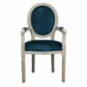 Set 2 poltrone Constance velluto blu moderne per salotto