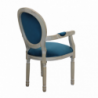 Set 2 poltrone Constance velluto blu moderne per salotto