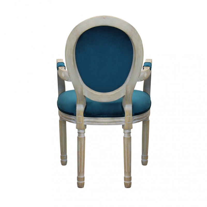 Set 2 poltrone Constance velluto blu moderne per salotto