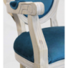 Set 2 poltrone Constance velluto blu moderne per salotto