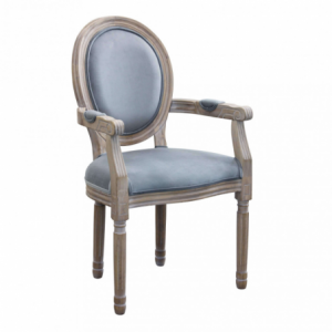 Set 2 poltrone Constance velluto grigio moderne e confortevoli