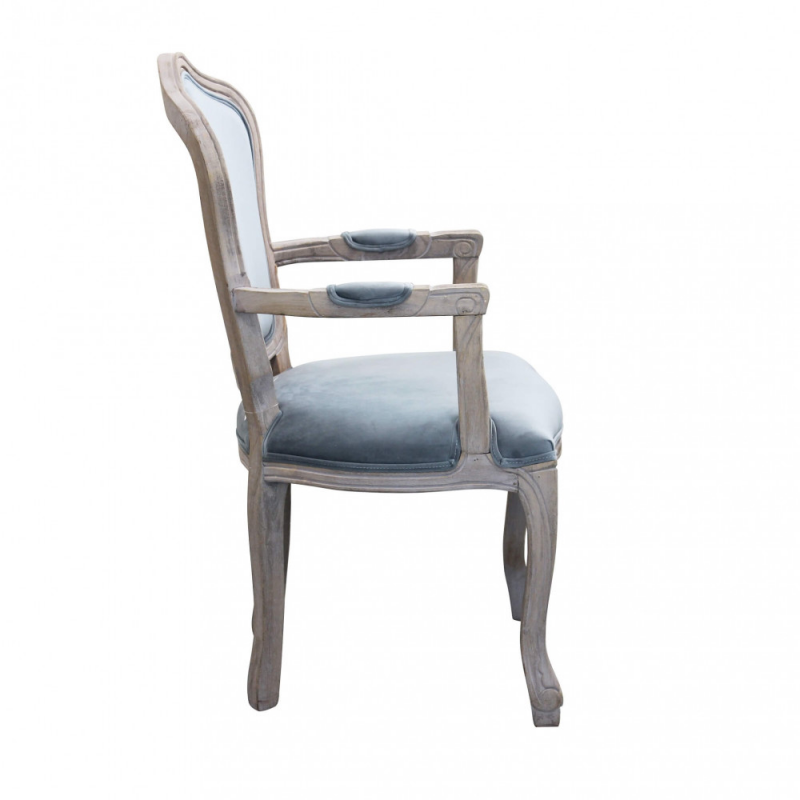 Set 2 poltrone Charlene velluto grigio imbottite moderne eleganti