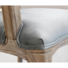 Set 2 poltrone Charlene velluto grigio imbottite moderne eleganti