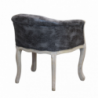 Set 2 poltrone Coreen ecopelle vintage grigio imbottite eleganti