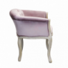 Set 2 poltrone Coreen velluto rosa imbottite eleganti moderne