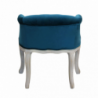 Set 2 Poltrone Coreen in velluto blu classiche per soggiorno