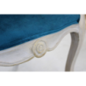 Set 2 Poltrone Coreen in velluto blu classiche per soggiorno