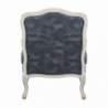Poltrona Christy in ecopelle vintage grigio classica soggiorno