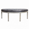 Set 2 Panche Margi in ecopelle vintage grigio per soggiorno