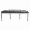 Set 2 Panche Margi in ecopelle vintage grigio per soggiorno
