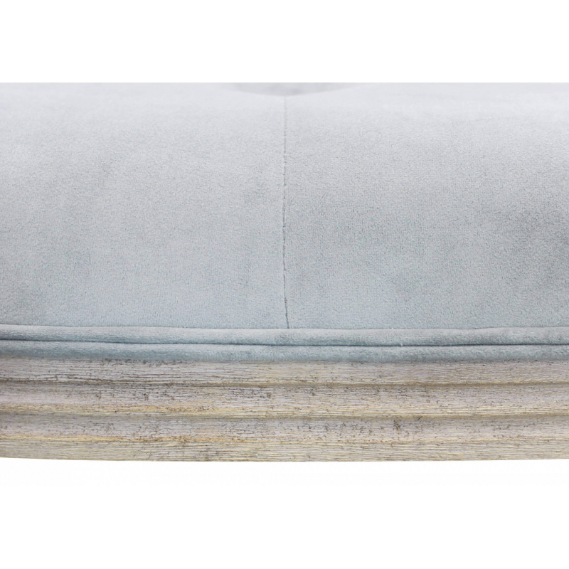 Set 2 panche Margi in velluto grigio moderne per soggiorno