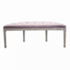 Set 2 panche Margi in velluto rosa moderne per soggiorno