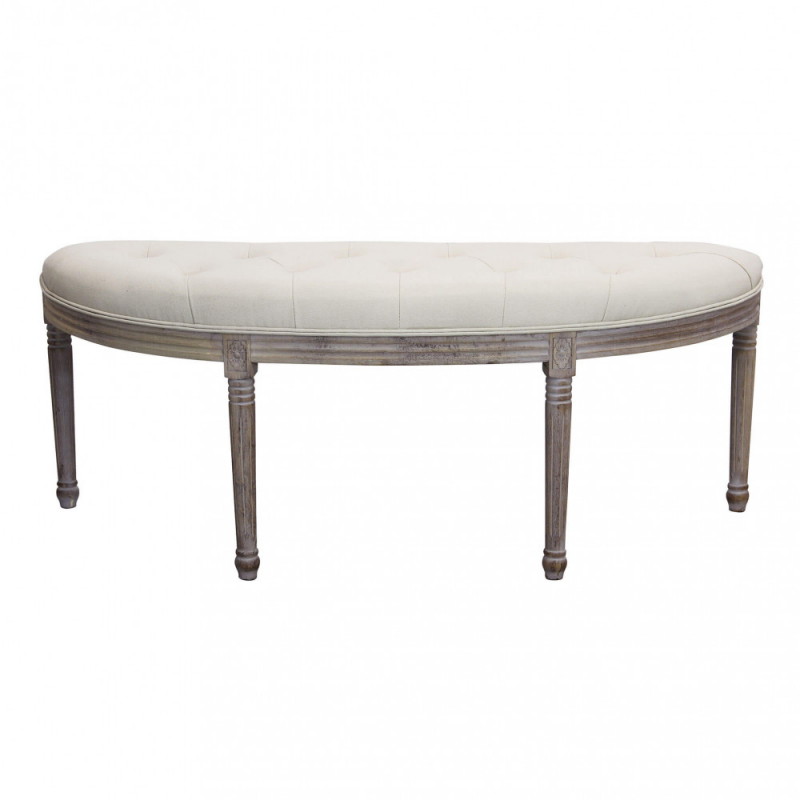 Set 2 panche Margi tessuto grigio imbottite moderne versatili