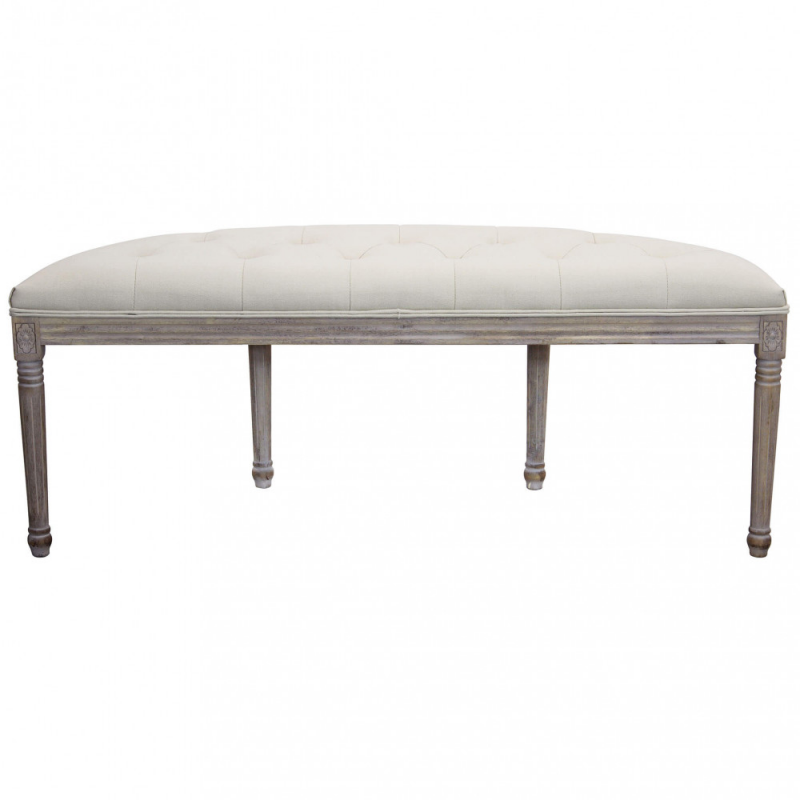 Set 2 panche Margi tessuto grigio imbottite moderne versatili