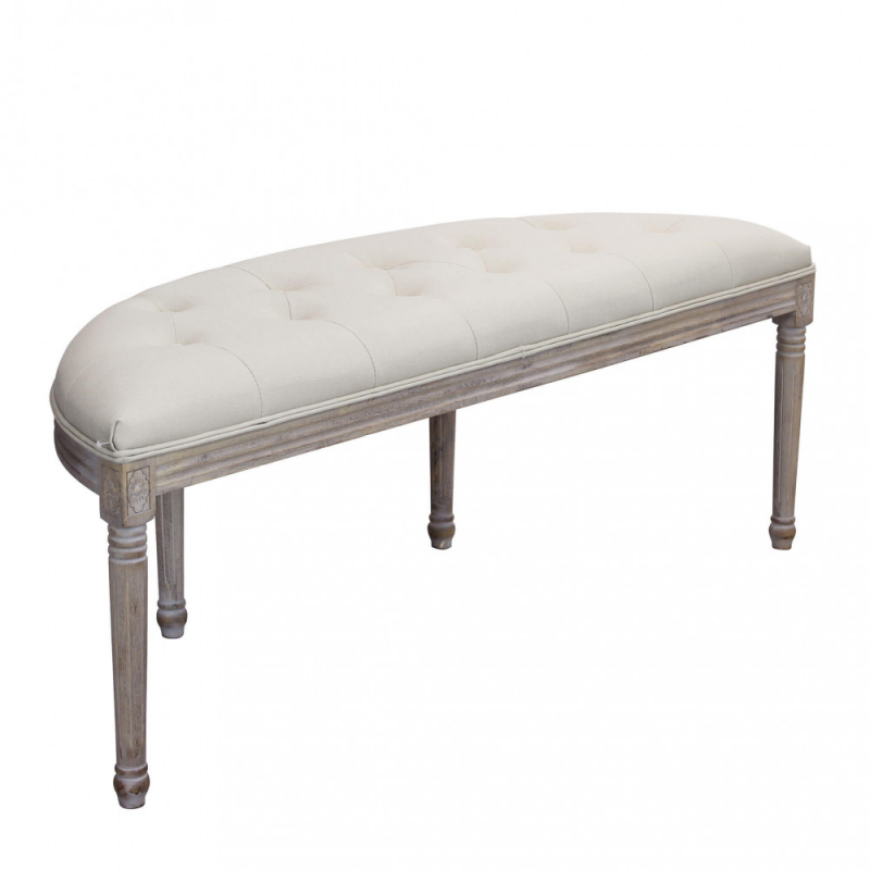 Set 2 panche Margi tessuto grigio imbottite moderne versatili