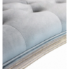 Set 2 panche Madelyn in velluto grigio moderne per soggiorno