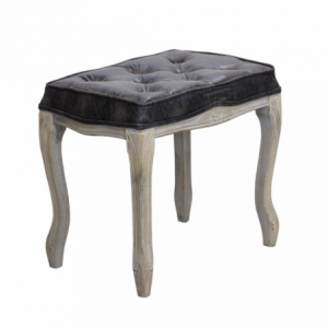 Set 2 sgabelli Marly in ecopelle vintage grigio per soggiorno