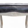 Set 2 sgabelli Marly in ecopelle vintage grigio per soggiorno