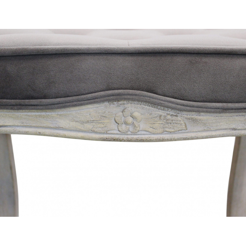 Set 2 sgabelli Marly in velluto taupe moderni per soggiorno