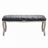 Set 2 panche Misty in ecopelle vintage grigio moderne soggiorno
