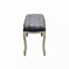 Set 2 panche Misty in ecopelle vintage grigio moderne soggiorno