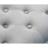 Set di 2 panca Misty in velluto grigio per casa e giardino