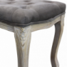 Set 2 panche Misty in velluto taupe moderne per soggiorno