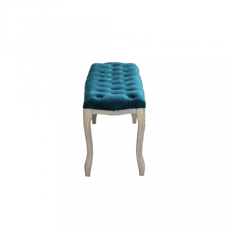 Set 2 panche Misty in velluto blu moderne per soggiorno